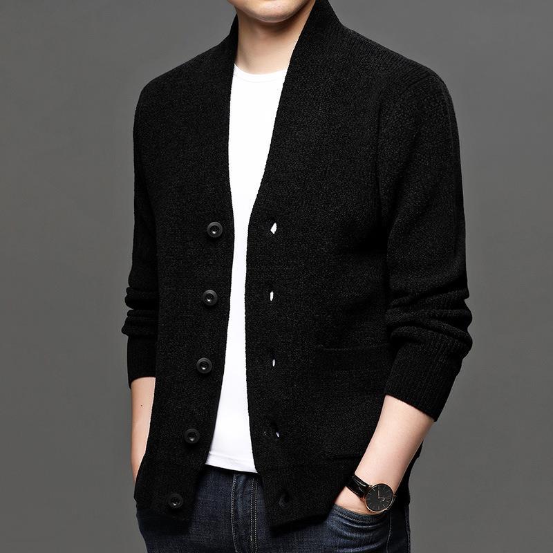 ens premium wool blend knit cardigan solid color allmatch autumn winter top