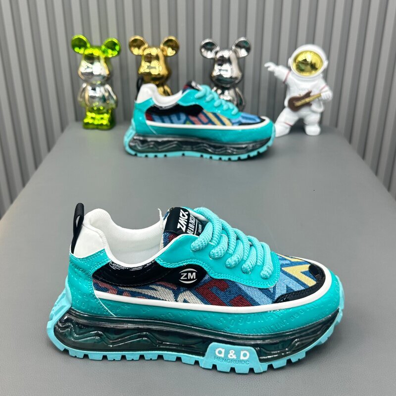 2026 Designer shoes Spring New Color-Block Thick-Soled Dad Lace-Up Casual Versatile Trendy Men's Casual shoes Shoes