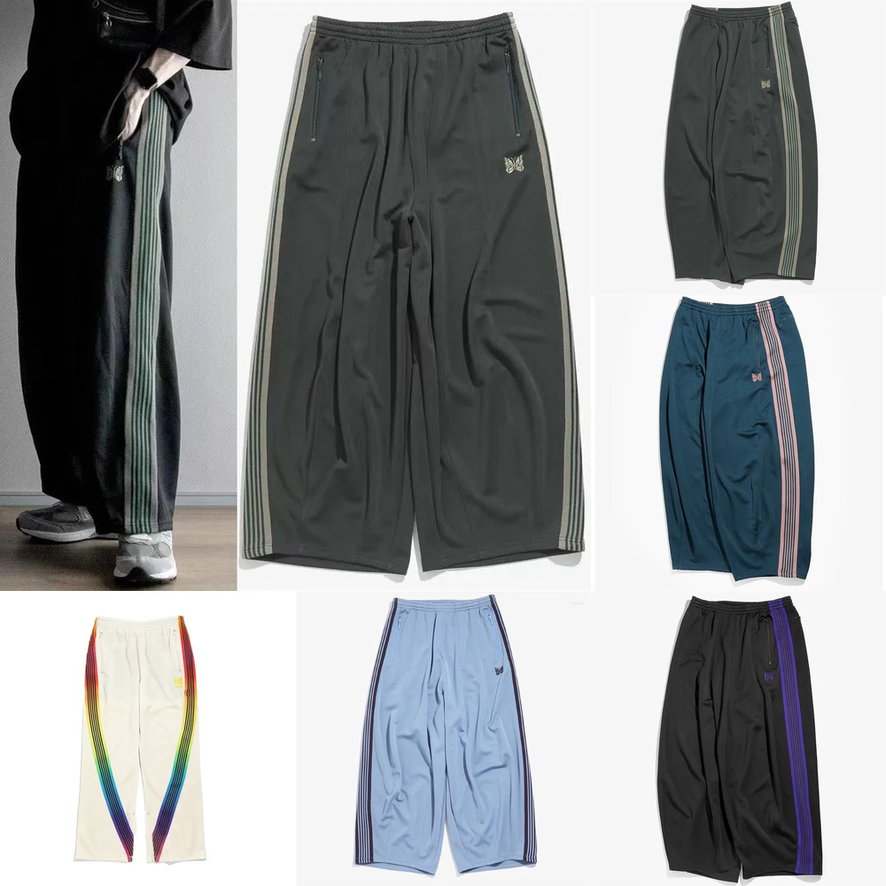 Designer men's pants loose sports shorts wide-leg loose trousers women's embroidered butterfly pattern casual pants sizes S-XL