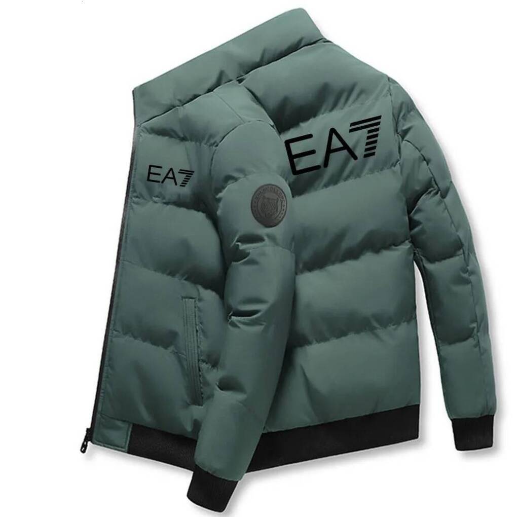 Ea7 Designer Jacket Down Parkas Winter Jackets Thin And Light Comfortable Windproof Hoodie Stand Up Collar Warm Print Ea7 Cotton Slim Man Zip Up Coa