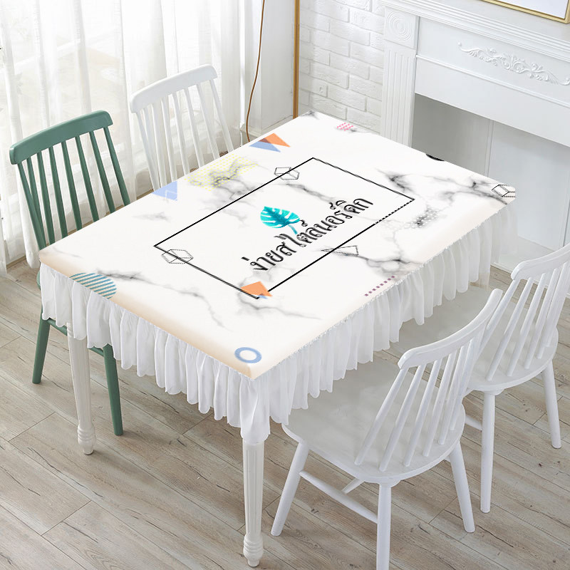 Nappe rectangulaire de Style crème personnalisée, résistante à l'huile, imperméable et sans entretien, facile à nettoyer, nouveau Design minimali