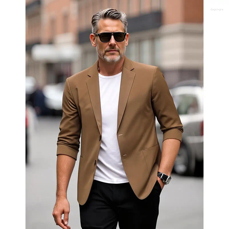 Mens Blazer Jacket Casual Slim Fit Blazers Suit Jackets Spring Summer Lightweight Dress Shirt Tops Evening