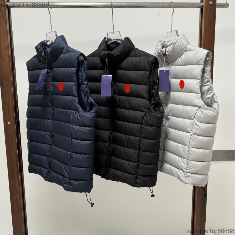 Men Polos Puffer Vest Designer Rl Jackets Down Vests Man Woman Coat Gilet Body Warmer Winter Lightw Outerwear Full Label Jackets Designer Men Cloths