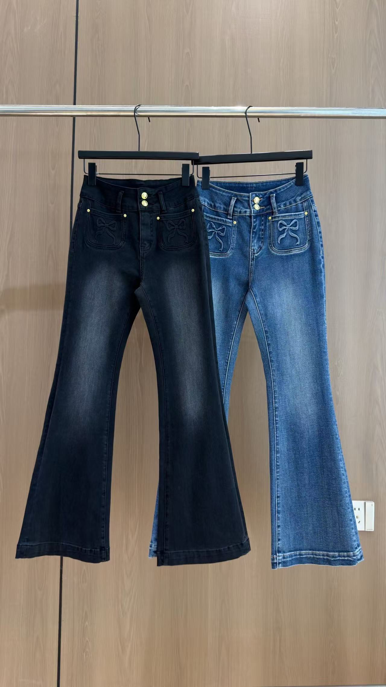 Jeans donna blu streetwear moda vintage vita alta gamba larga jeans donna pantaloni lettera hip hop pantaloni larghi denim jeans da donna S - L