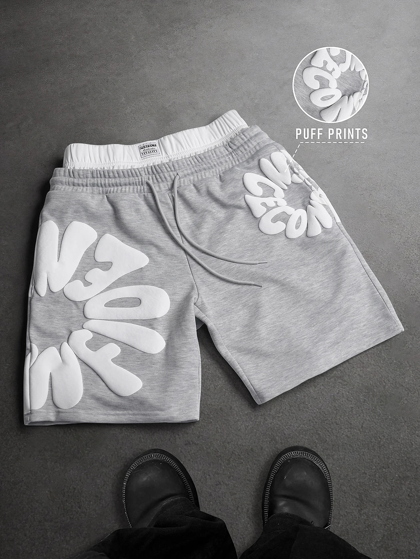 Mens and Womens Fitness Casual Shorts Streetwear 3D Puff Print Letter Graphic Polyester MultiColor Gray S2XL 1Pc 260920