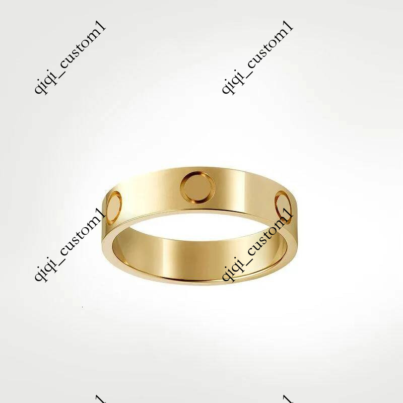 luxury Designer ring classic for women mens screw rings Fashion diamond Titanium steel Gold Plated love jewelry Never fade 4mm 5mm 6mm