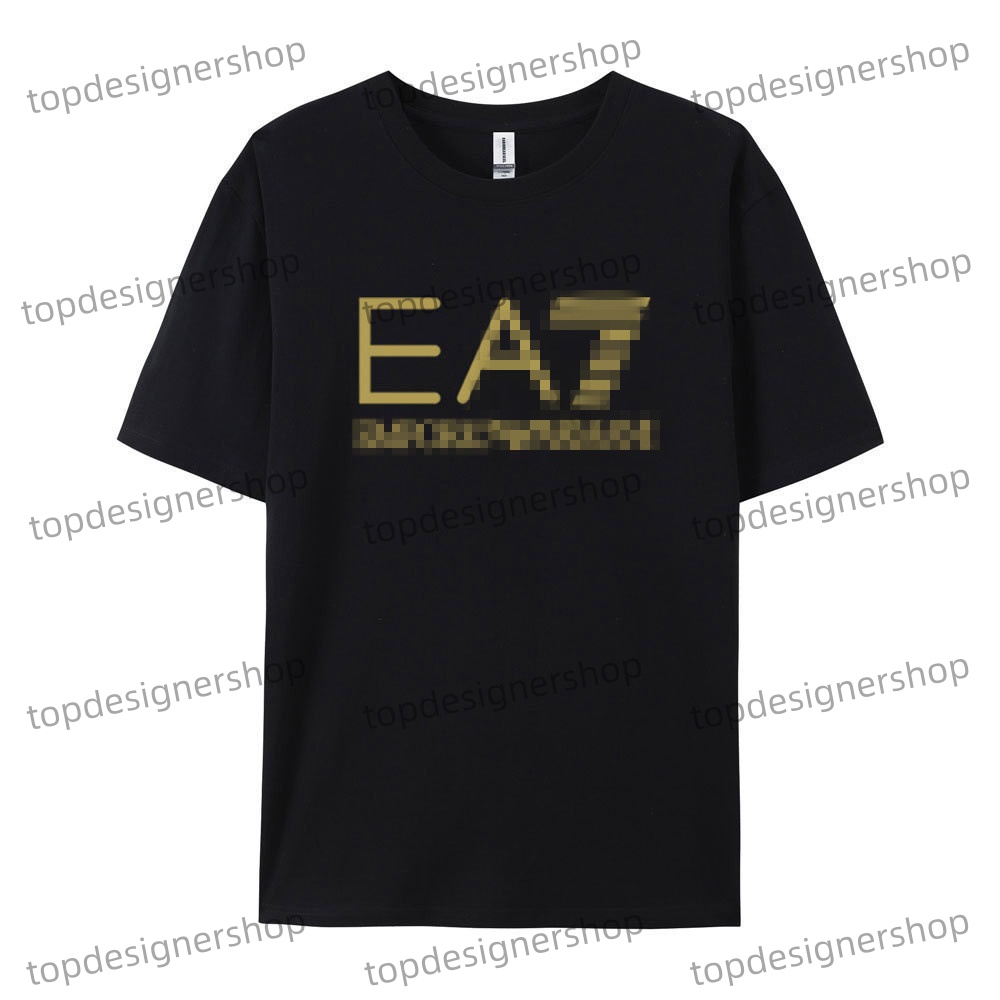 Fashion Designer Summer Mens Clothing Crew Neck TShirts Cotton Casual Breathable Shirts Printed EA7 Vintage Trendy Short Sleeve Sweatshirt Men Women