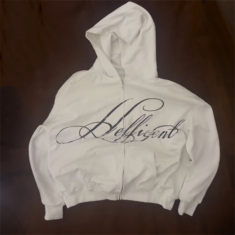 Womens Retro Letter Print Casual Hooded Sweatshirt Spring and Autumn Long Sleeve Hoodie Jacket Streetwear Fashion Trend 260918
