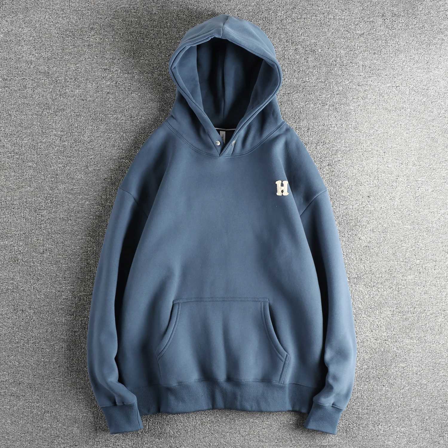 Men's Hoodies Sweatshirts Letters dotted Europe and the United States high street trend plus fleece thickened hoodie for men thermal hoodie X26