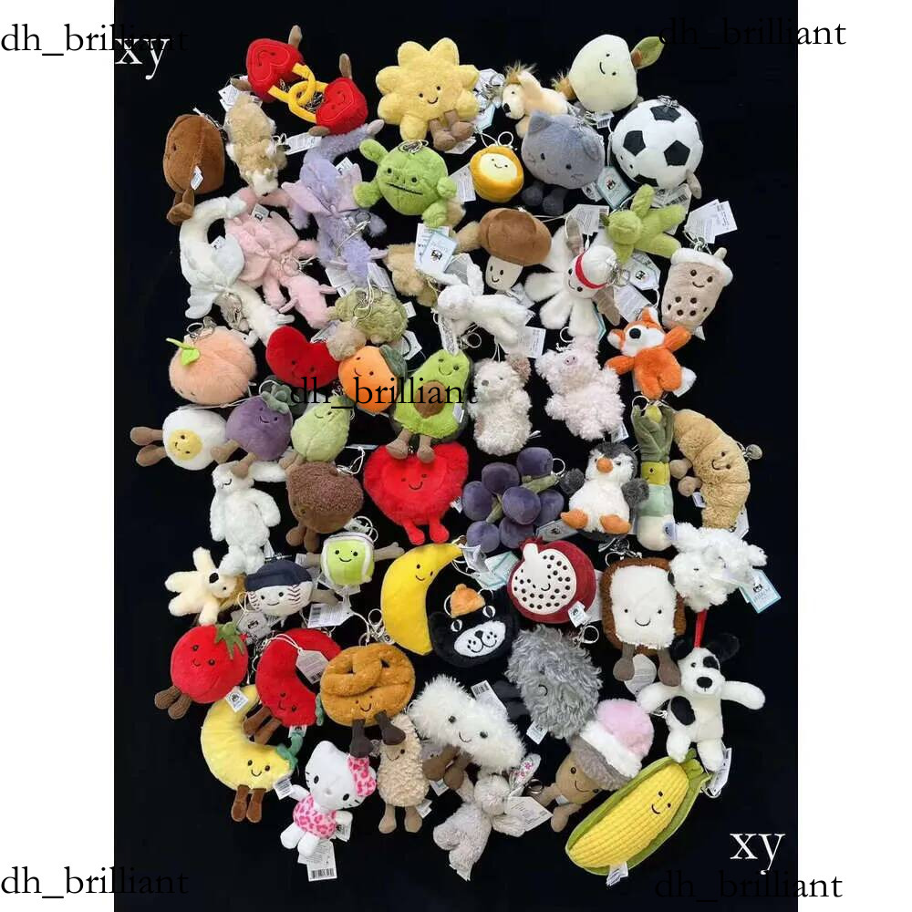 Chat barbe à papa mignon doux deux tons porte-clés sac en peluche accessoires poupée voiture pendentif cadeaux de vacances divers styles chauds