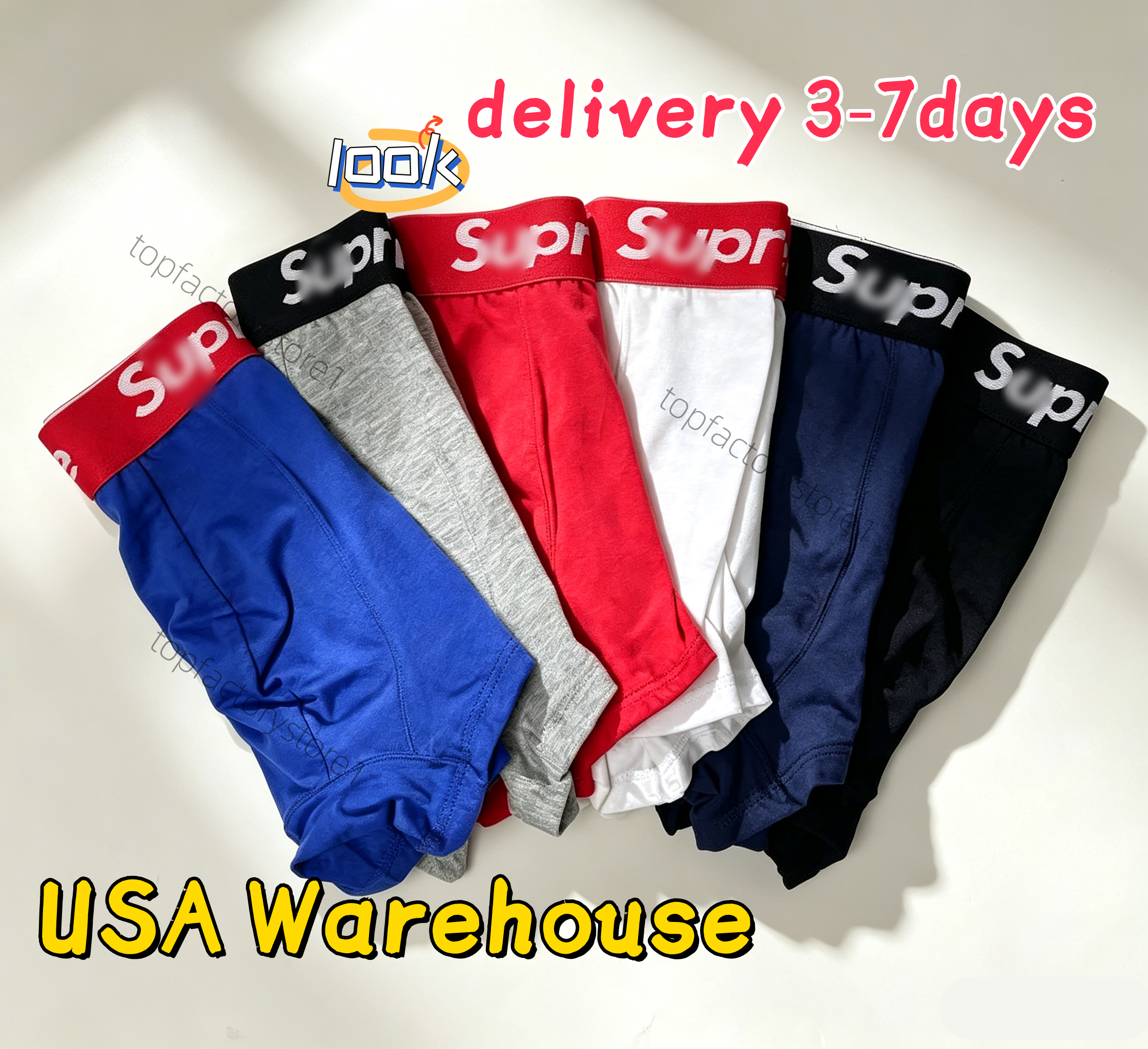 3 PC sup Men Daily Sports Underpants Comfort Soft Cotton Boxer Briefs Wide Stretch Waist Breathable Multi Color Underwear