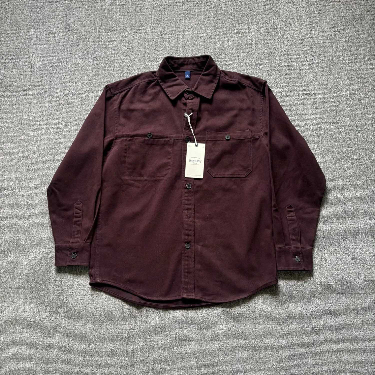 Men's Casual Shirts 100% cotton American retro heavyweight washed work shirt jacket men's long-sleeved loose versatile shirt X260919