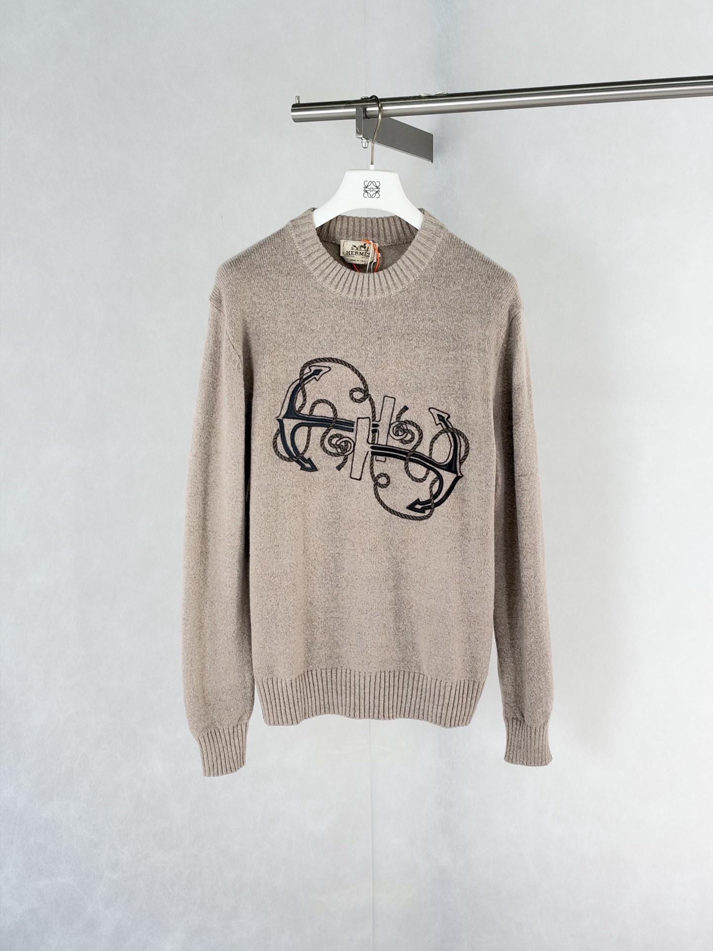 Men's Plus Size Sweaters hoodies in autumn / winter 2026acquard knitting machine e Custom jnlarged detail crew neck cotton hS3543