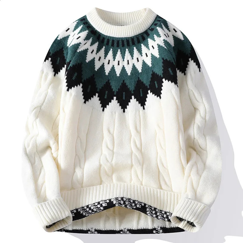 Legible Autumn and Winter Casual Sweaters Men Round Neck Collar Knitted Pullovers Male Loose Sweater Man 260920