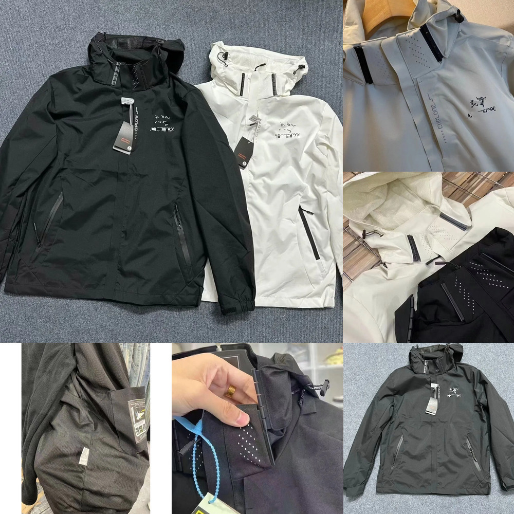 Designer Men's Coat New Style Long Sleeves Water resistant Hooded Tactical Clothing Windproof Hard shell Waterproof For Outdoor Hiking Jacket