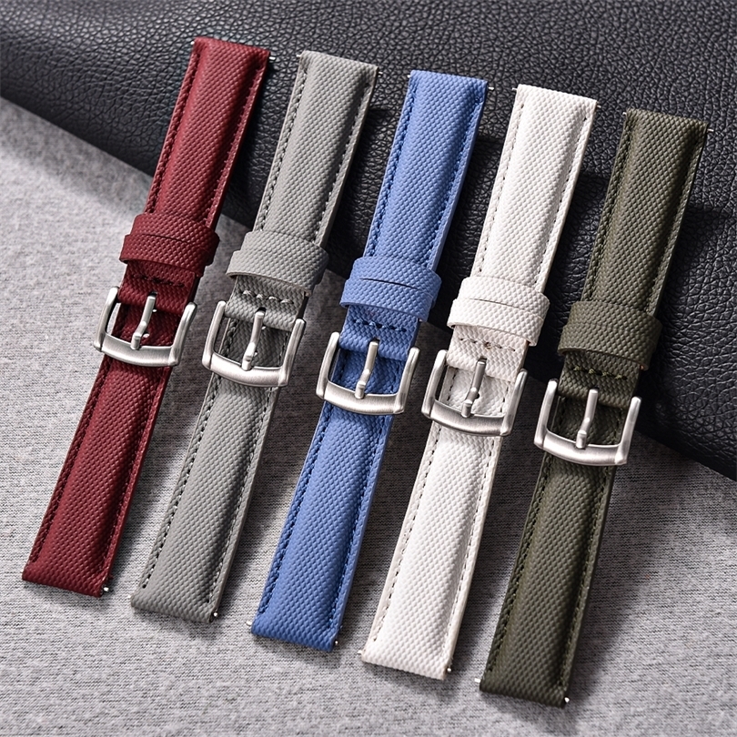 NATOBELT Segeltuch-Uhrenarmband 18 mm 19 mm 20 mm 22 mm PVC-Nylon-Uhrenarmband Schnellverschluss-Sportarmband-Zubehör 260909