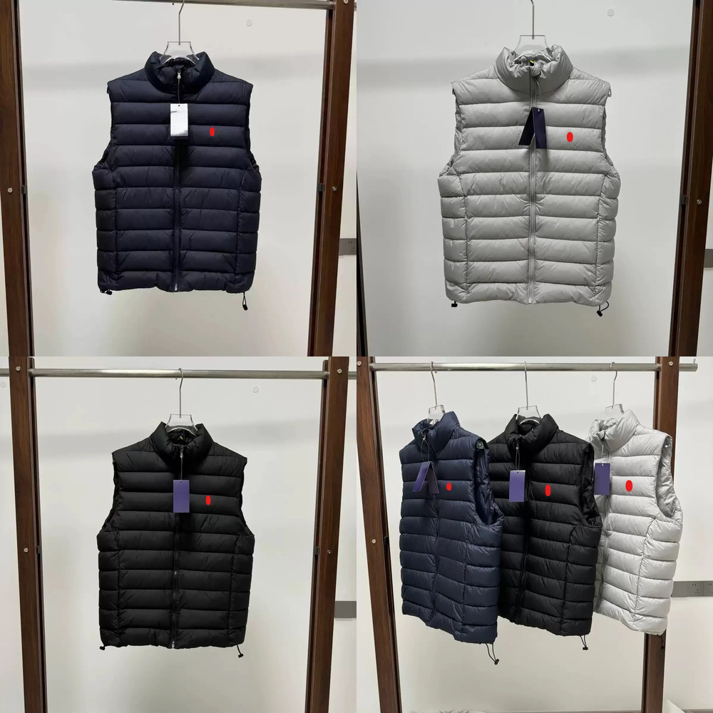 hoodies Designer polo Classic pony embroidered lightweight cotton jacket stand up collar POLOS vest for casual warmth and sleeveless outerwear vests