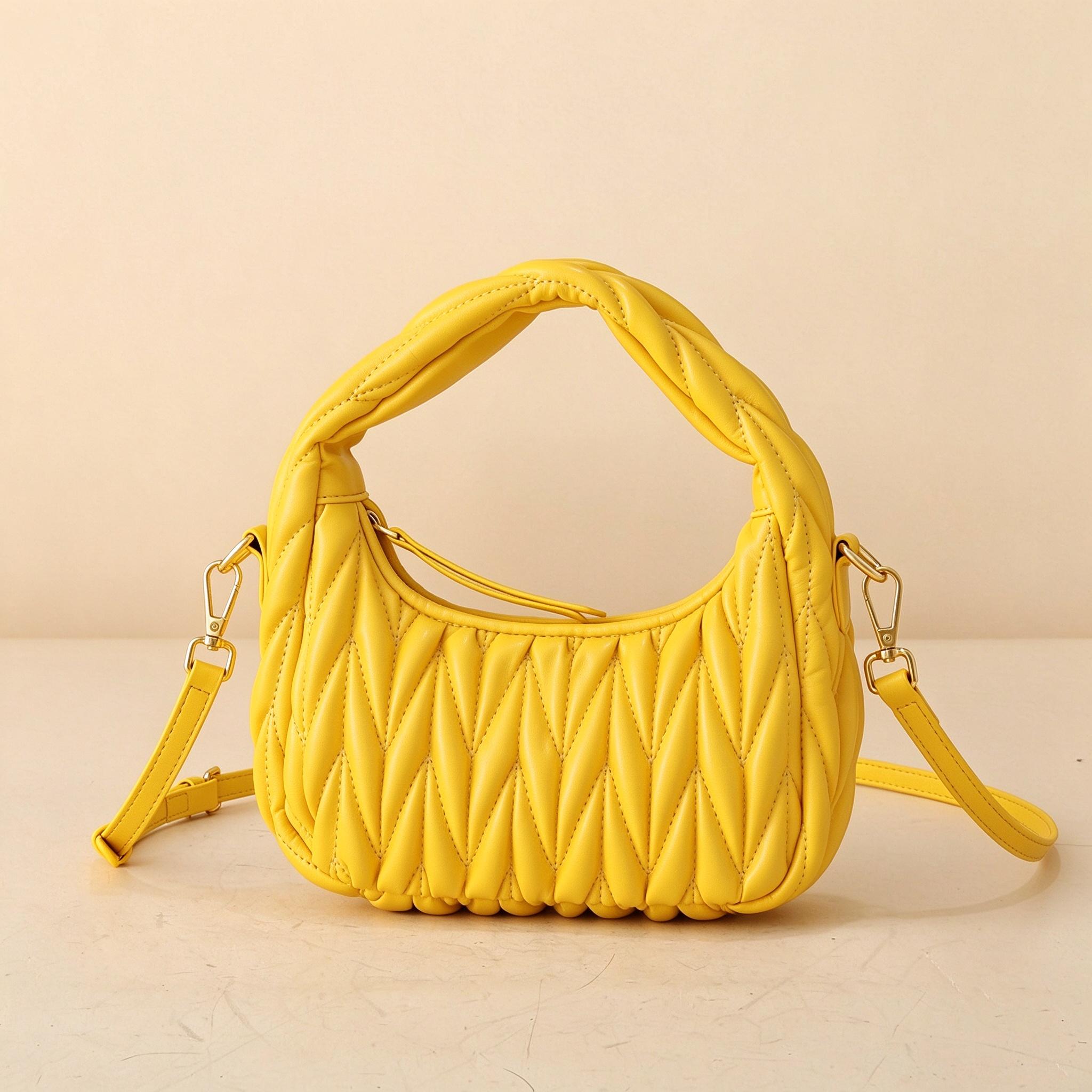 Wander hobo sac sacs de créateurs classique en cuir gaufré sac décontracté pour les femmes à la mode polyvalent sac à main 21CM