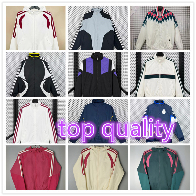 1991 92 94 97 1999 00 REALes Madrides Special Soccer Retro windbreaker Jacket 2004 05 2006 07 Train VINI JR BELLINGHAM Mens Pre Match Football Windb