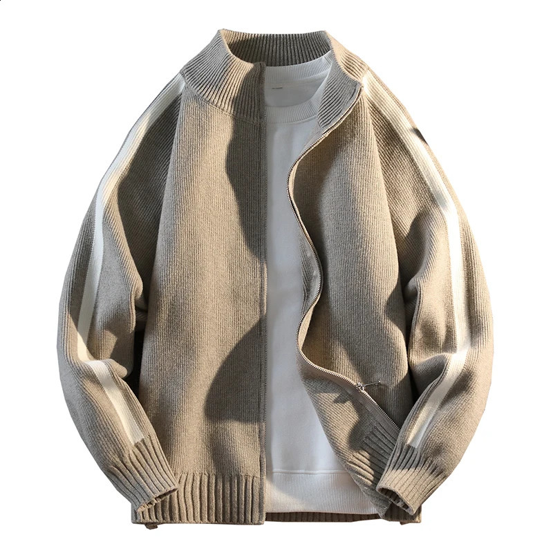 Trendy Men's Fashion Cardigan Sweater Jacket Stylish Acrylic Blend for Fall and Winter Comfortable Warm Top 260918