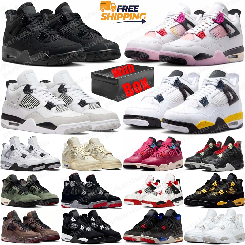 Free Shipping With Box Basketball 4 4s Designer jordan4sshoe Sport Shoes off white sneakers d h gate shoe black cats Tour Yellow for mens womens 202