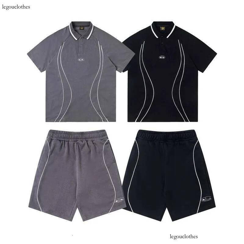 Designer Mens Polo Shirts Shorts Sets Summer Short Sleeve Top Hip Hop T Shirt Streetwear Casual Sportswear Polo Shorts Set Size S-Xl