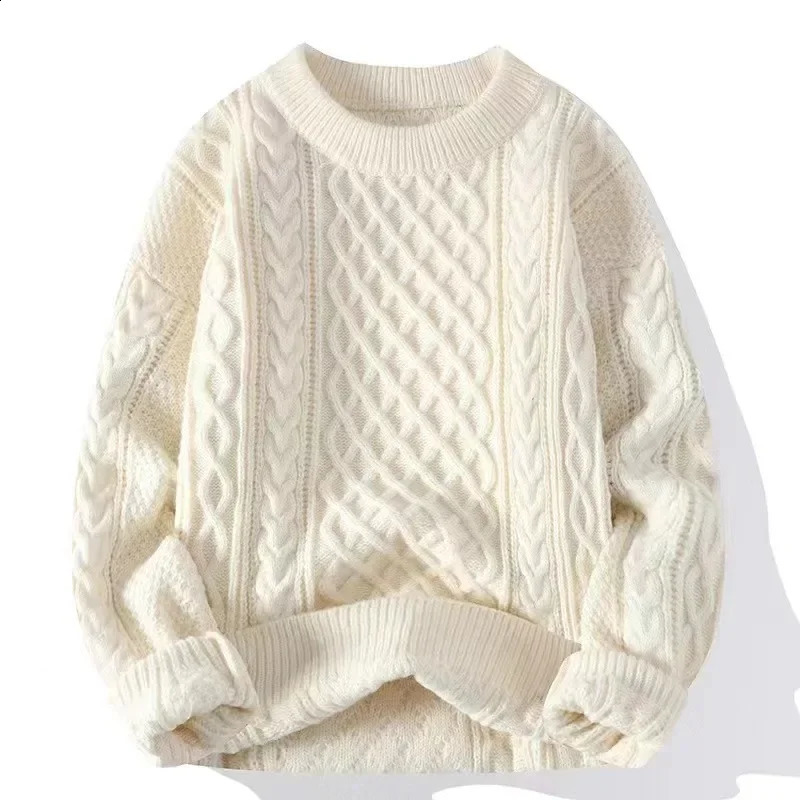 Autumn Winter Mens Sweater Japan Fashion Men Clothing Striped Casual Streetwear Pullover ONeck Sweaters 260920