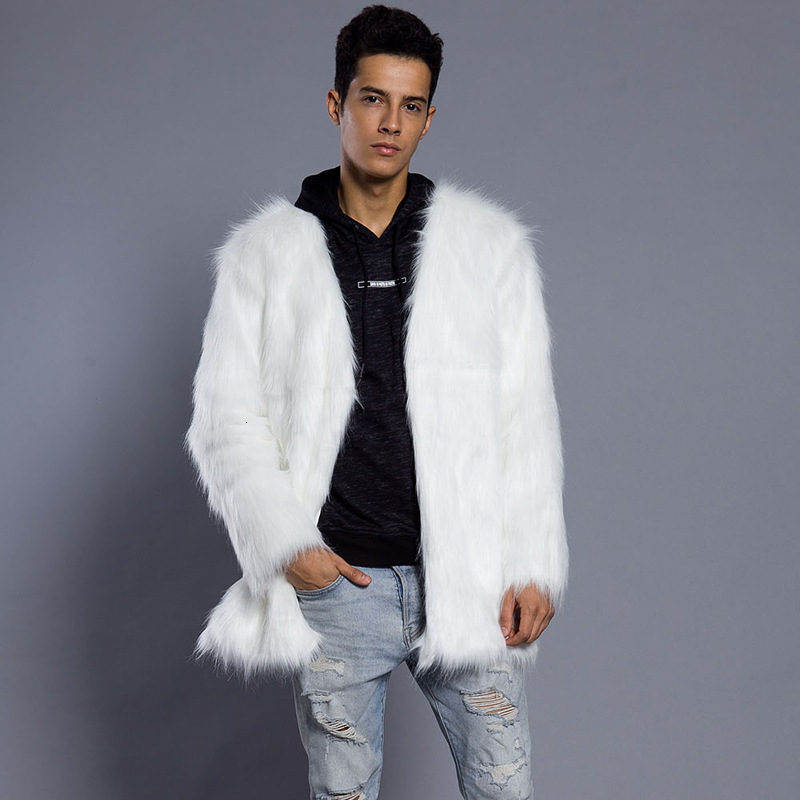 2026 Autumn/Winter Fashion Men's Coat, Mid-Length Fox Fur Overcoat, Thickened And Warm, Plus Size Windbreaker