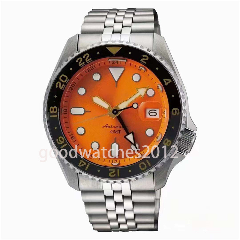 Luxury Best Quality Watch Men's GMT Five Row Chain Steel Belt Waterproof Japanese Movement Automatic Mechanical Men's Watch Sport Watch SS