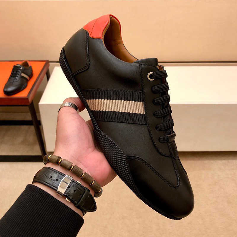 Scarpe casual Scarpe da uomo Scarpe casual in pelle color block traspirante in vera pelle Scarpe da ginnastica da uomo in pelle bovina