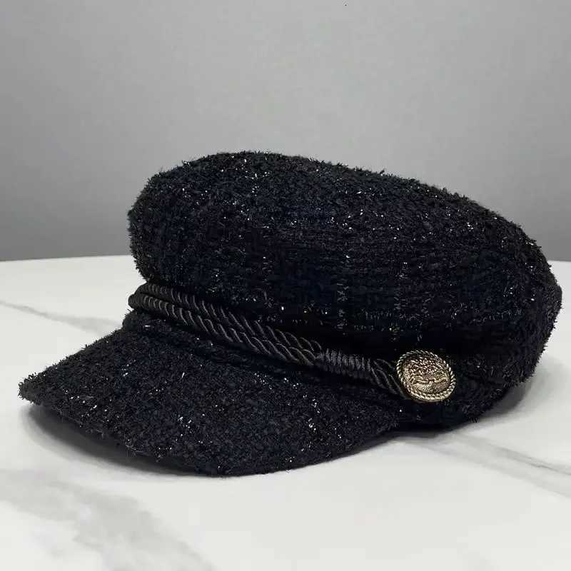 Military Berets Men Fashion Women Hat Autumn and Winter Hats Black Ladies Beret Caps Flat Top Captain Cap Travel Cadet Octagonal Hat N260919