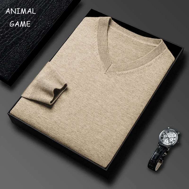 Mens V Neck Basic Solid Color Sweaters Knitted Warm Pullovers Oversize Lightweight Business Pullover Sweater Dress Tops 260920