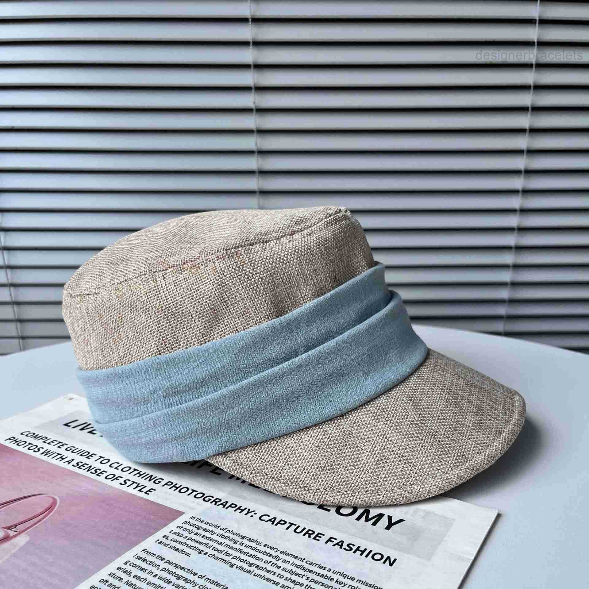 High-quality 2026 new black white contrast fisherman for women spring and summer protection face-slimming sun hat Japanese-style equestrian hat