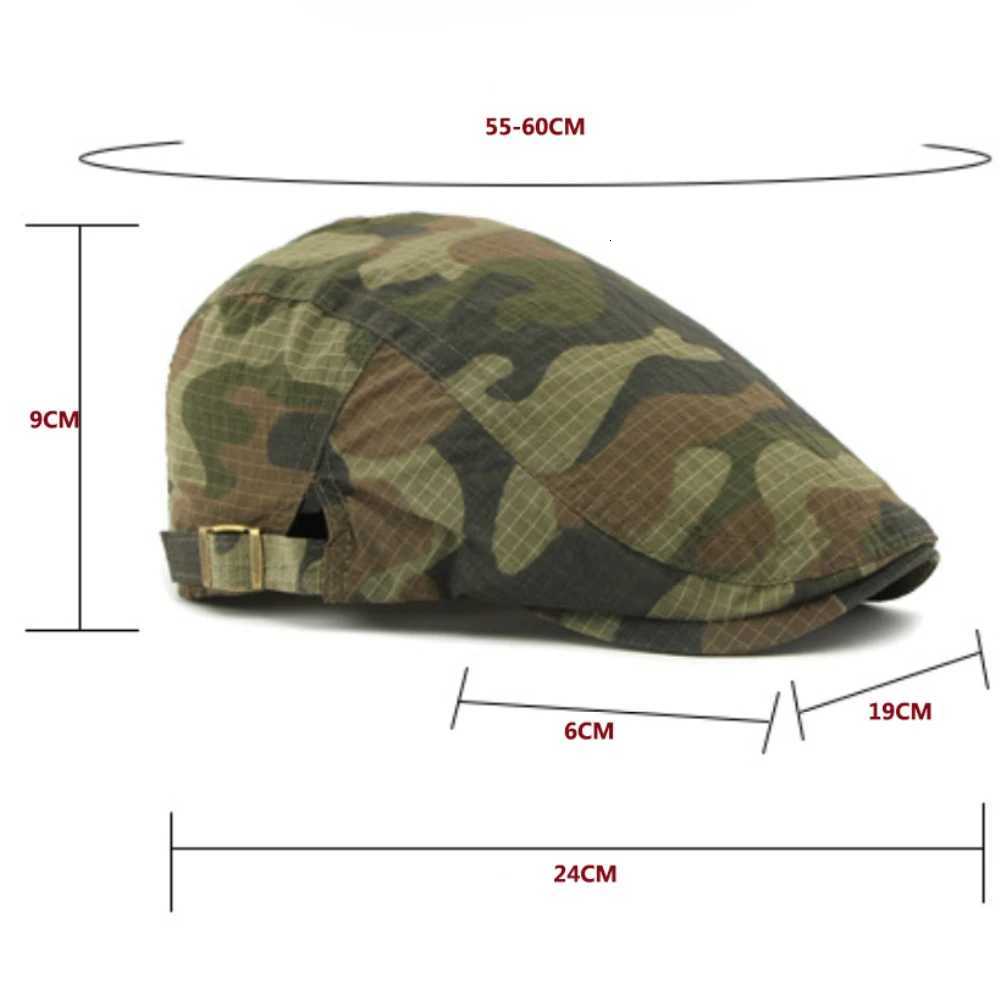 Women Berets HT4836 Mens Berets Spring Summer Cap Sun Hat Camouflage Artist Painter Beret Hat Male Female Flat Cap Adjustable Beret Cap N260919