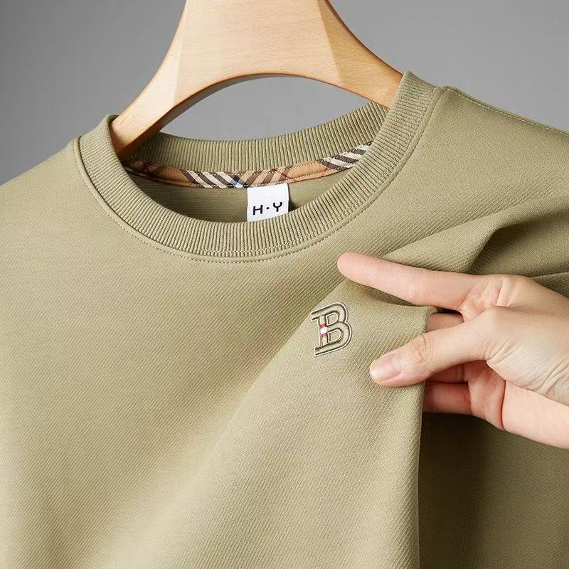 Men's Hoodies & Sweatshirts Heavy-duty embroidered B-letter round-neck hoodie for men autumn/winter new style trendy long-sleeved shirt casual