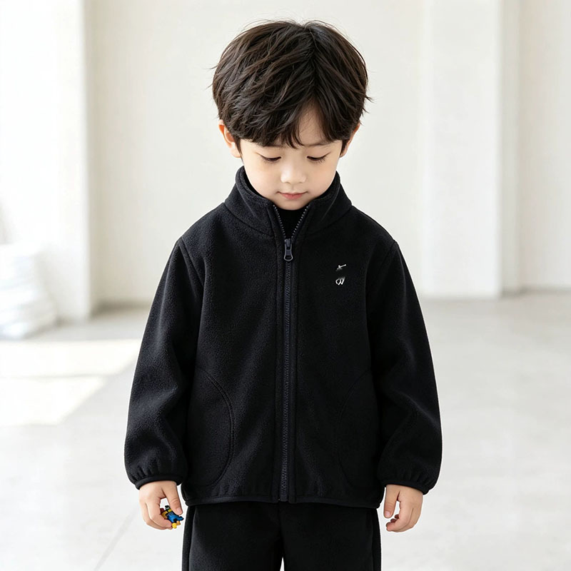 Kids Designer Clothes Baby Long Sleeve Polar Fleece Sweaters Children Comfortable Winter Spring Polar Fleece Jacket With Pockets Suitable for Ages 3