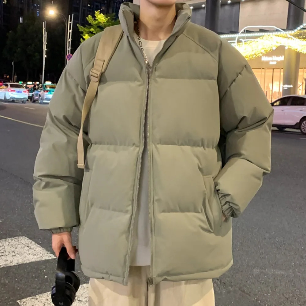 Mens Parkas Warm Basic Style Casual Jackets Thicken Winter Coat Puffer Jacket Solid Color Outwear Mens Clothing 260920