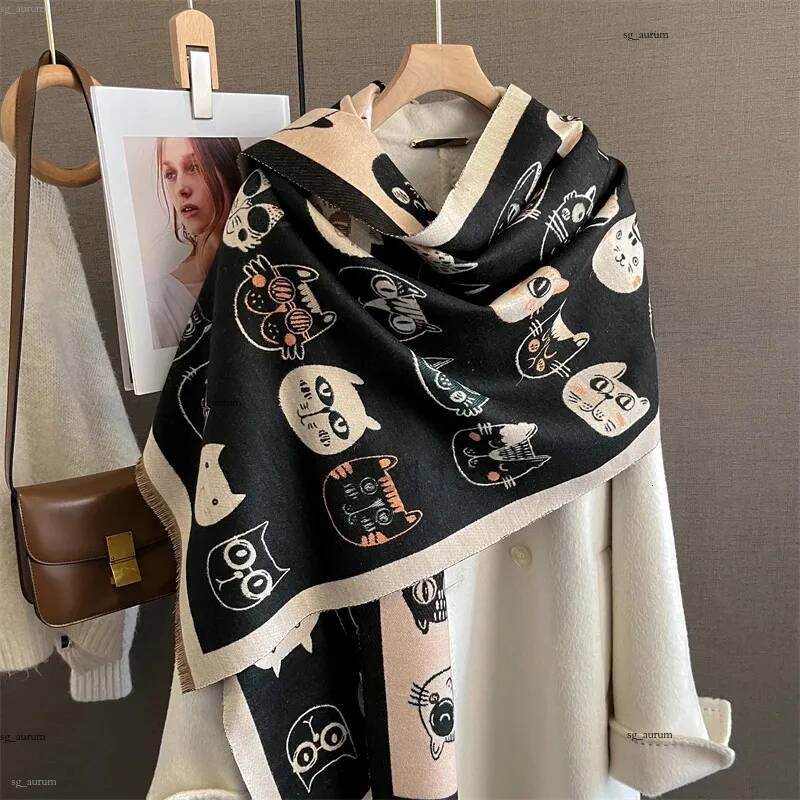 Foulards de luxe épais couverture hiver Bufanda chaud cachemire écharpe femmes châle imprimer nouveaux enveloppes Pashmina femme voyage Poncho ét