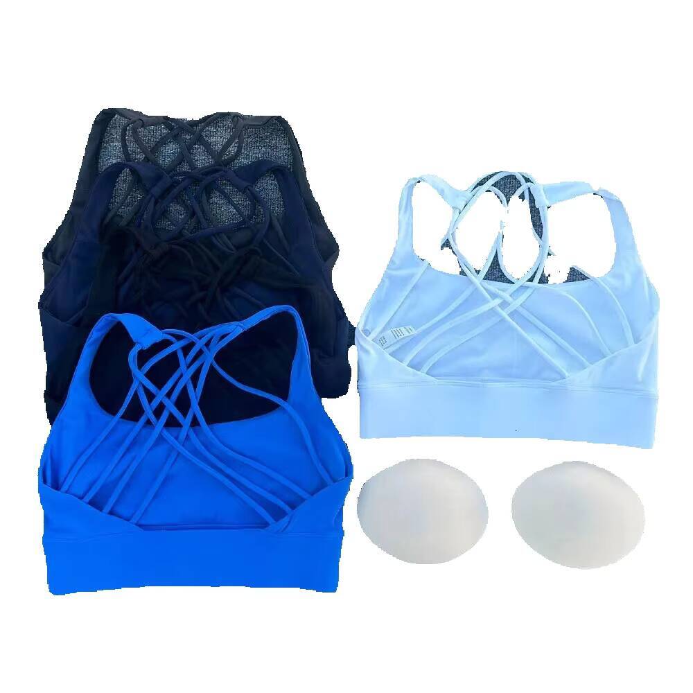 2026 New Womens Sports Antisweat Fitness Women Yoga Shockproof Crop Cross Back Sport Bra Gym Workout Top 251018 outdoor Free Shipping