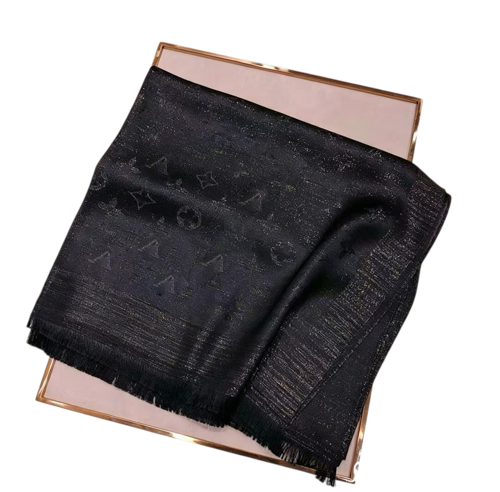 Silk Scarf Designer Scarfs Designer Women Head Scarves Fashion Monogram Jacquard Square Shawl Double-Sided Color Block Fringed Edges Soft Touch Wrap