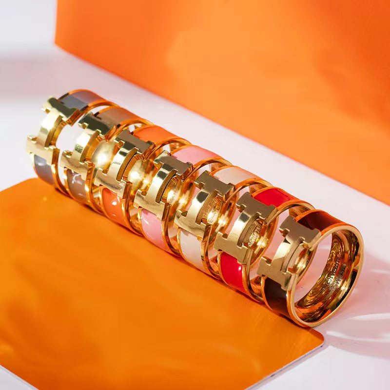 Bague H de marque de luxe en émail de haute qualité qui ne se décolore pas, bijoux de créateur pour femmes, usage quotidien, bague avec breloque