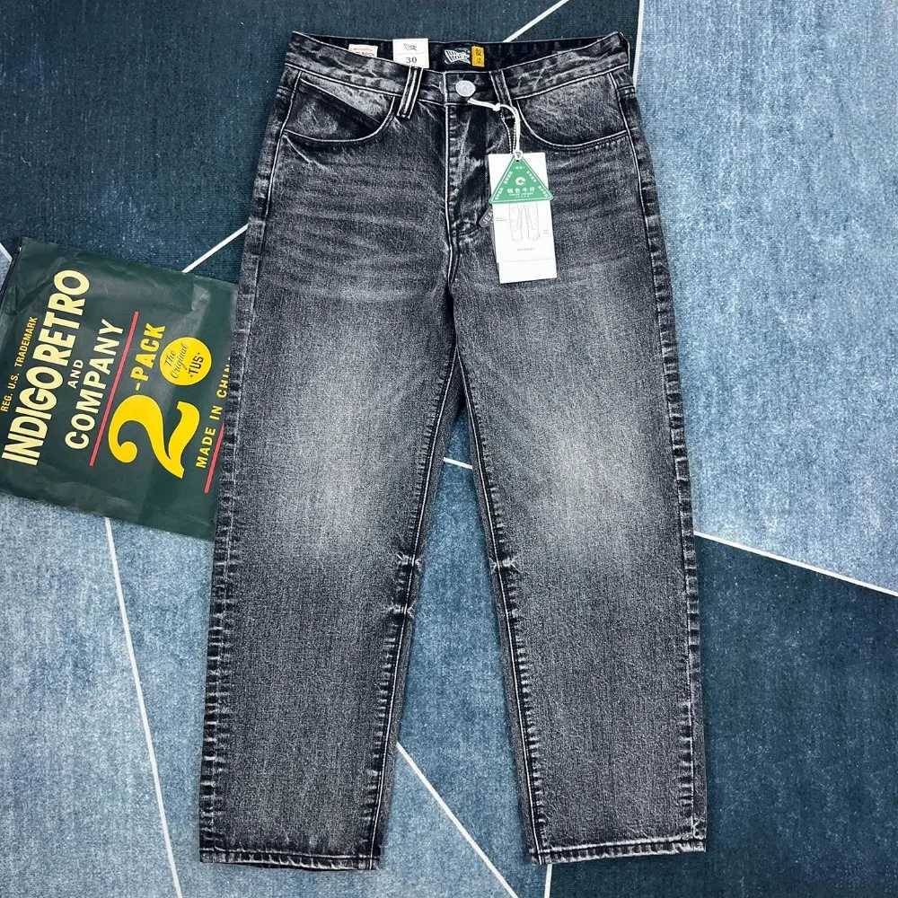 Men's Jeans Retro black and gray old jeans men's autumn trendy Japanese loose straight trousers X260919
