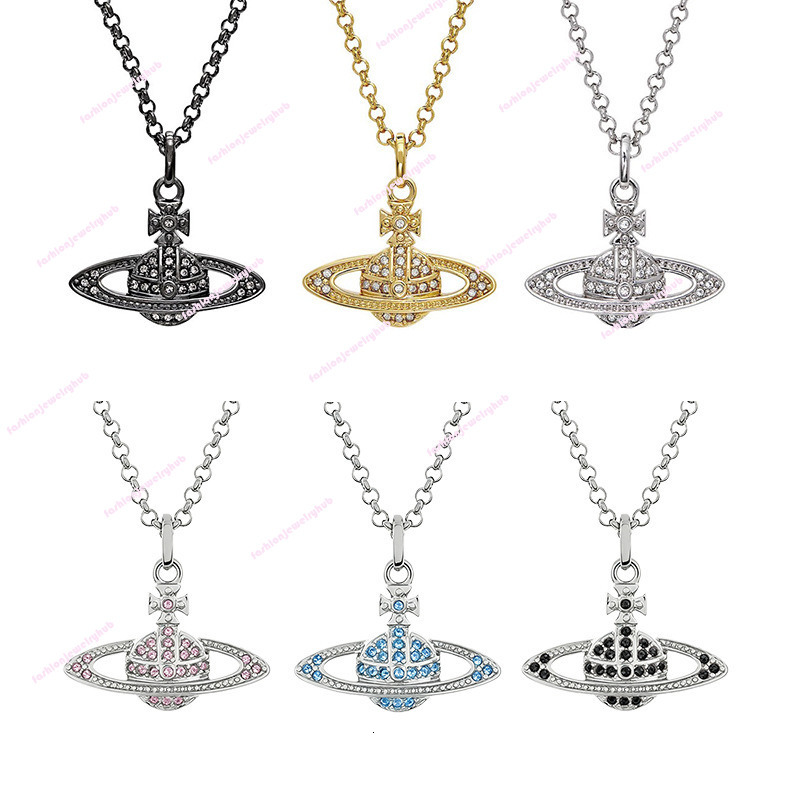 necklace designer for women necklaceviviennes west wood jewelry Classic Layered Saturn Necklace Light Luxury Collarbone Chain hg