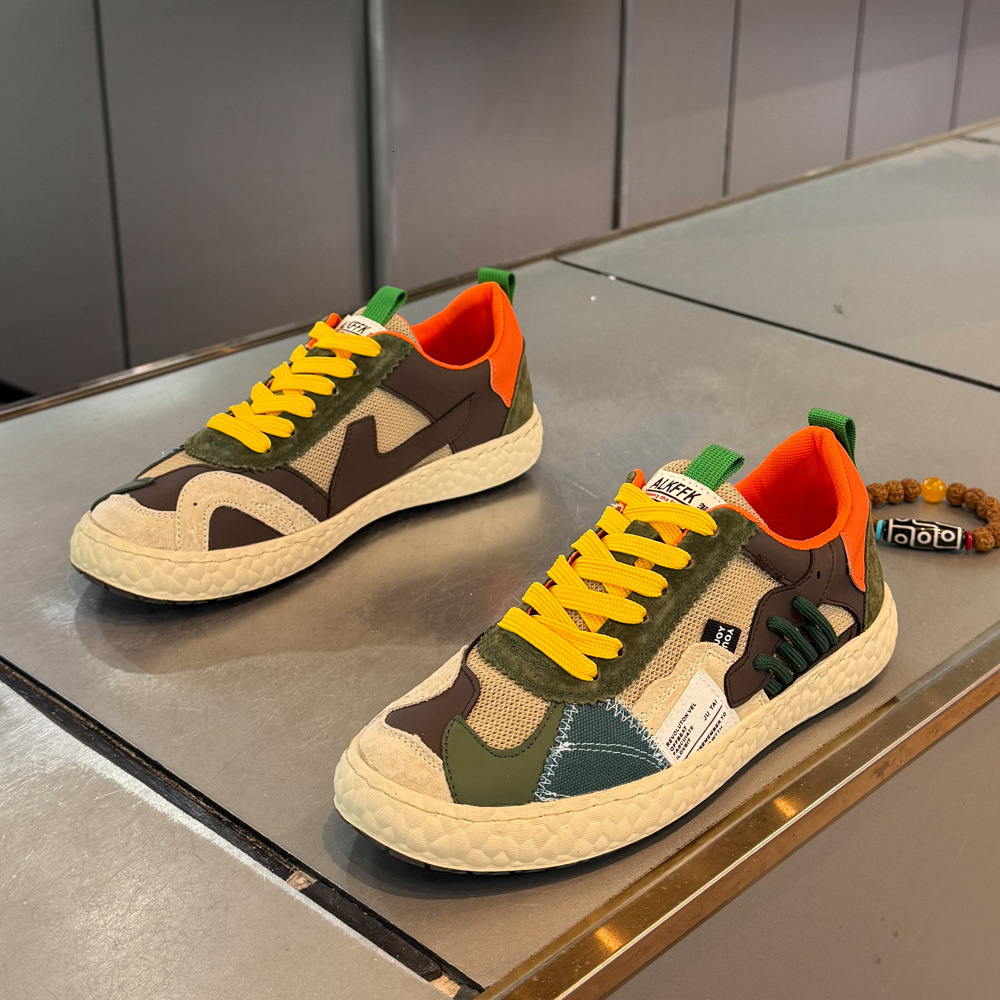 Casual 2025 Designer shoes Sneakers Color Block Men's Shoes Casual shoes Fashion Durable Versatile Daily Trendy Internet Style Light Luxury