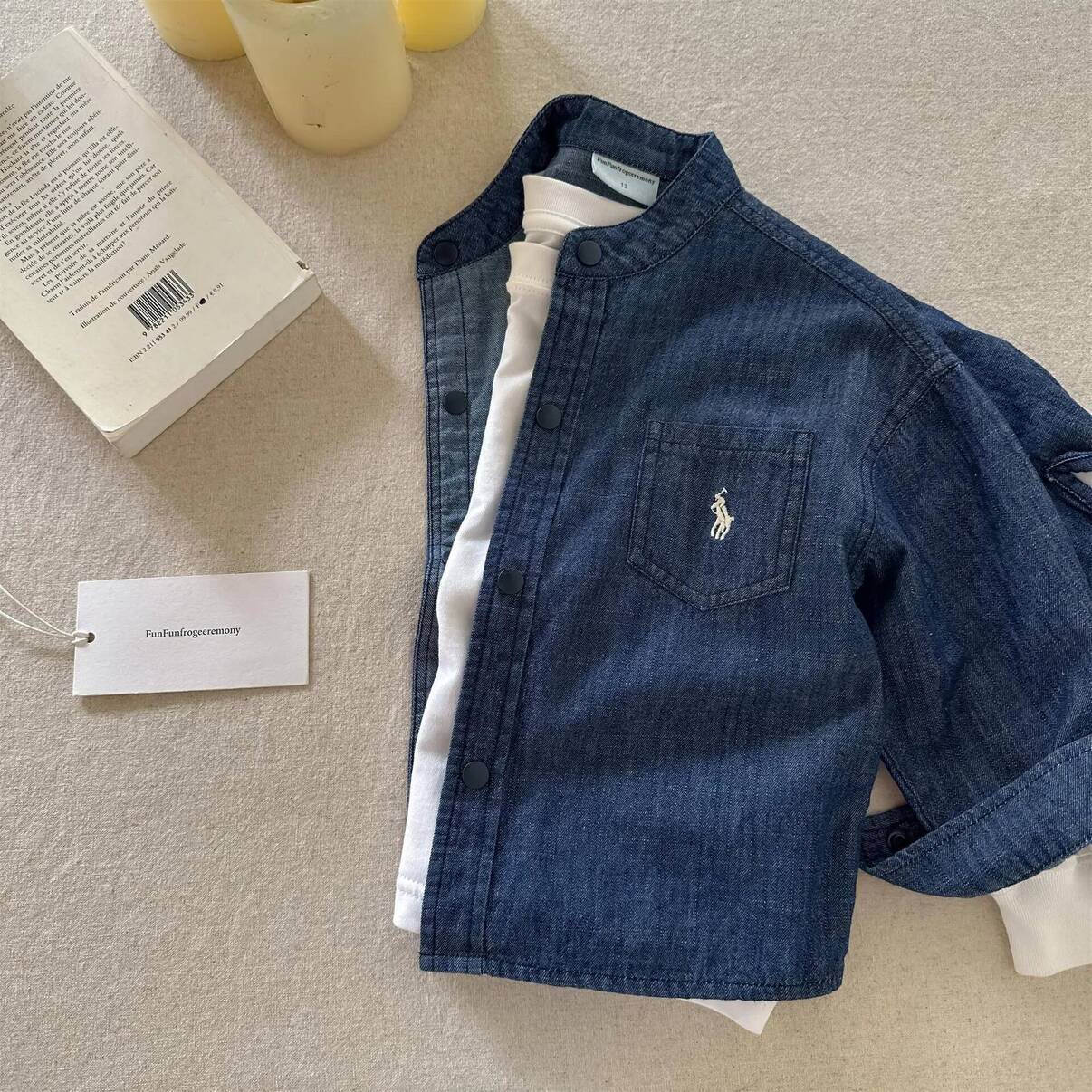 Boys Jacket Free Shipping 2026 Kids Soft Denim Shirt Long Sleeve Solid outerwear Color Top For Boys Girls Autumn Fashion Casual J