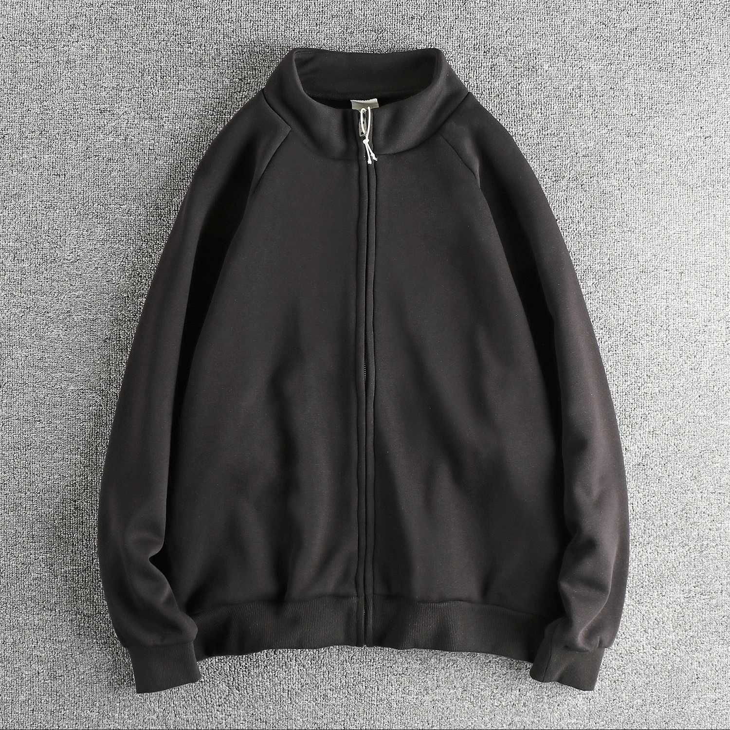 Men's Hoodies Sweatshirts Trend stand collar plus fleece thickened hoodie men loose shoulder version casual all-match youth cardigan coat X2609