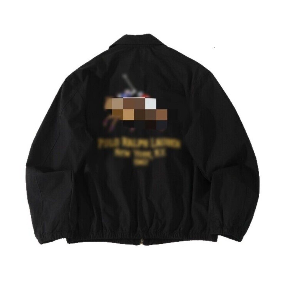 RL Designer Jacket with Double Horse Embroidery Top-quality limited edition jacket - Harrington jacket coat Men's and women's casual trend