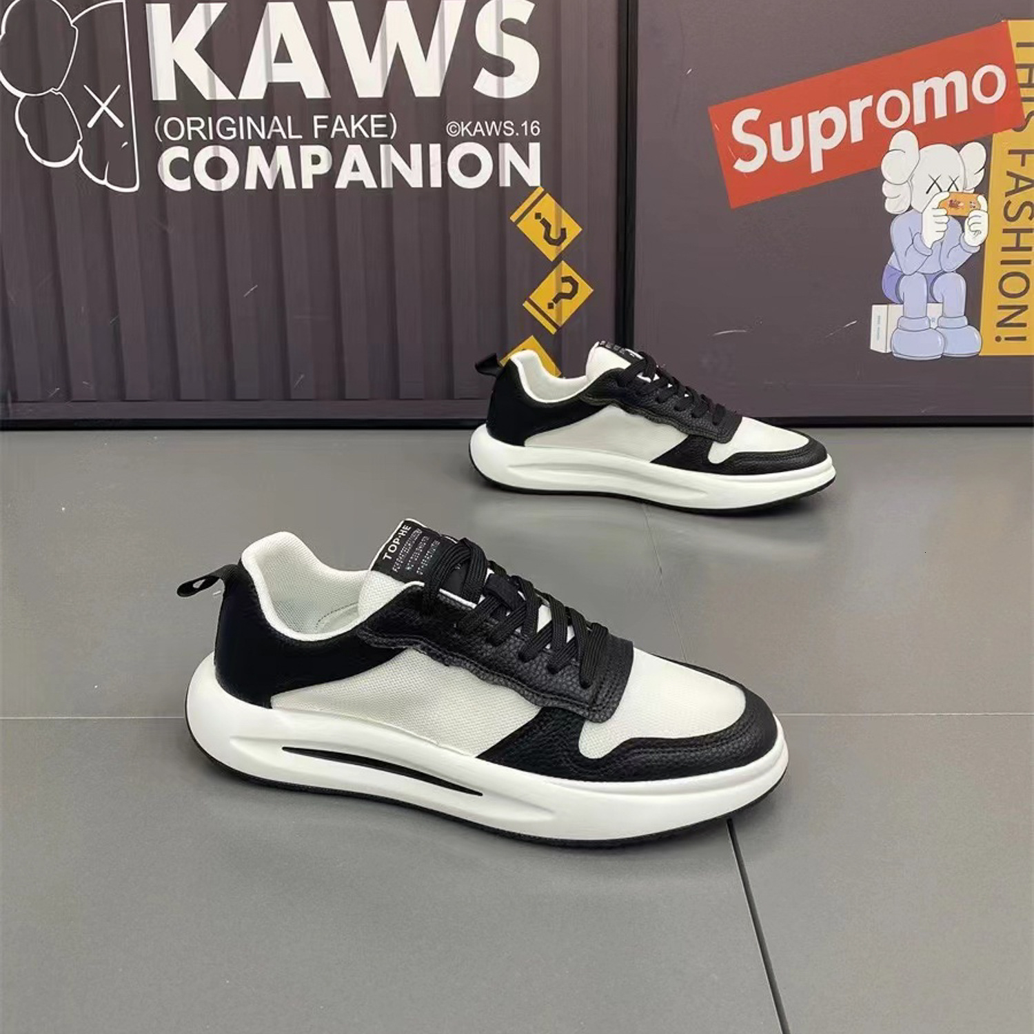 Men's Shoes 2024 Spring New Fashion Versatile Internet Korean Designer shoes Style Comfortable Lightweight Durable Lace-up Low-top Casual Casua