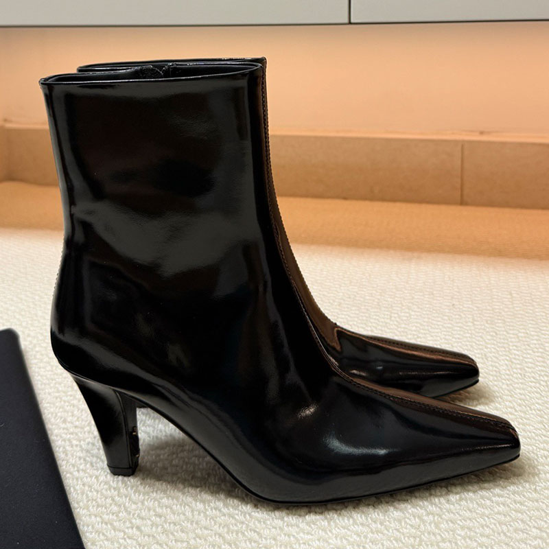 Jill boots in smooth leather designer fashion week boots womens autumn winter boots high quality cowhide leather upper soft comfortable sheepskin li