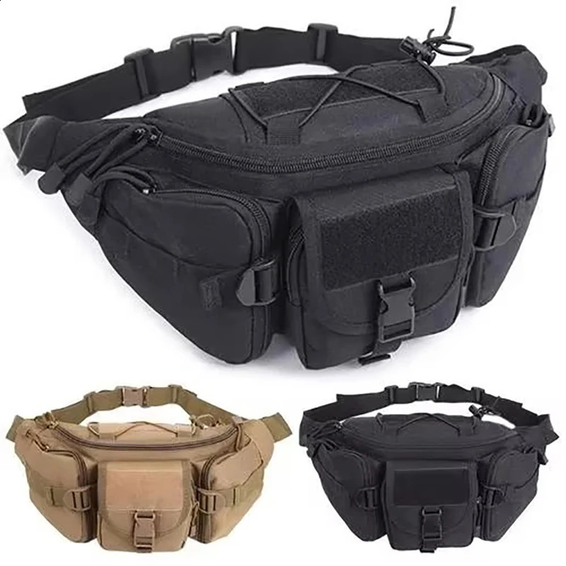 Men's and Women's Waterproof Camouflage Waist Bag for Outdoor Activities - Hunting Hiking Climbing Fishing Nylon Belt Pack 260918